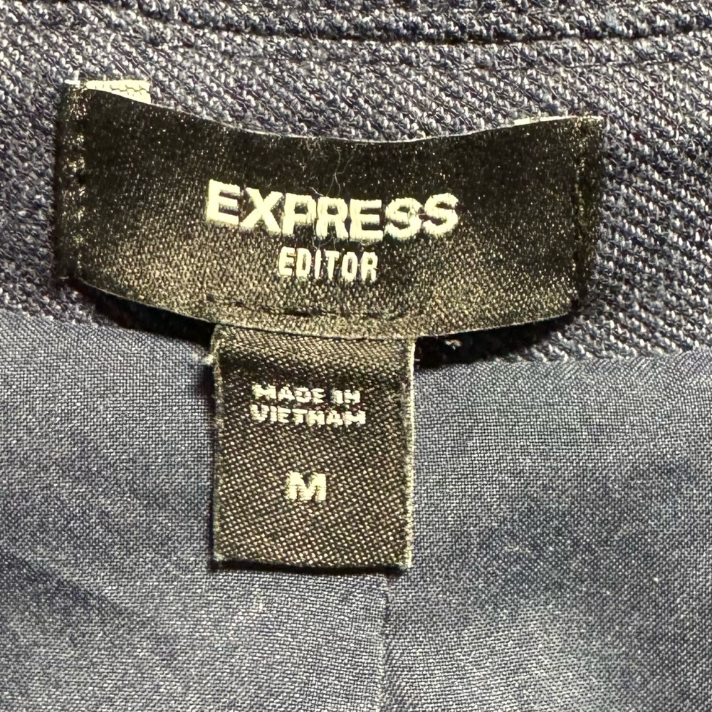 Express Editor Collection Blazer, Denim Like Fabric, Soft, Stretch Twill, - Picture 7 of 15